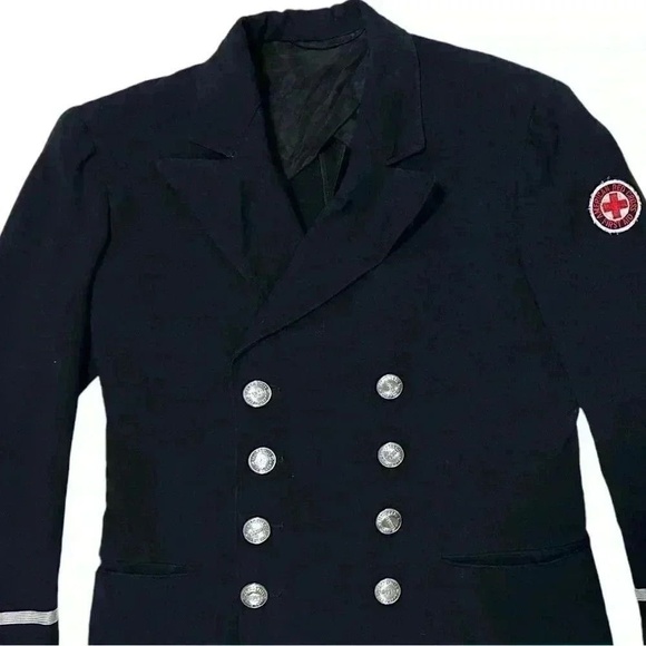 Vintage 1954 American Red Cross Firefighter Dress Jacket  Rare Historical‎ Piece - Picture 12 of 13